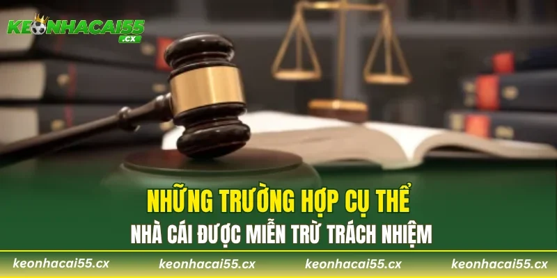 Những trường hợp cụ thể nhà cái được miễn trừ trách nhiệm